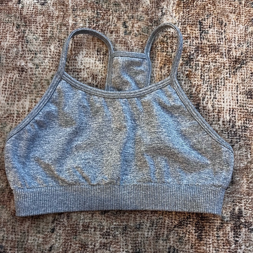 Athleta Girl Gray Sports Bra Size Medium/8-10